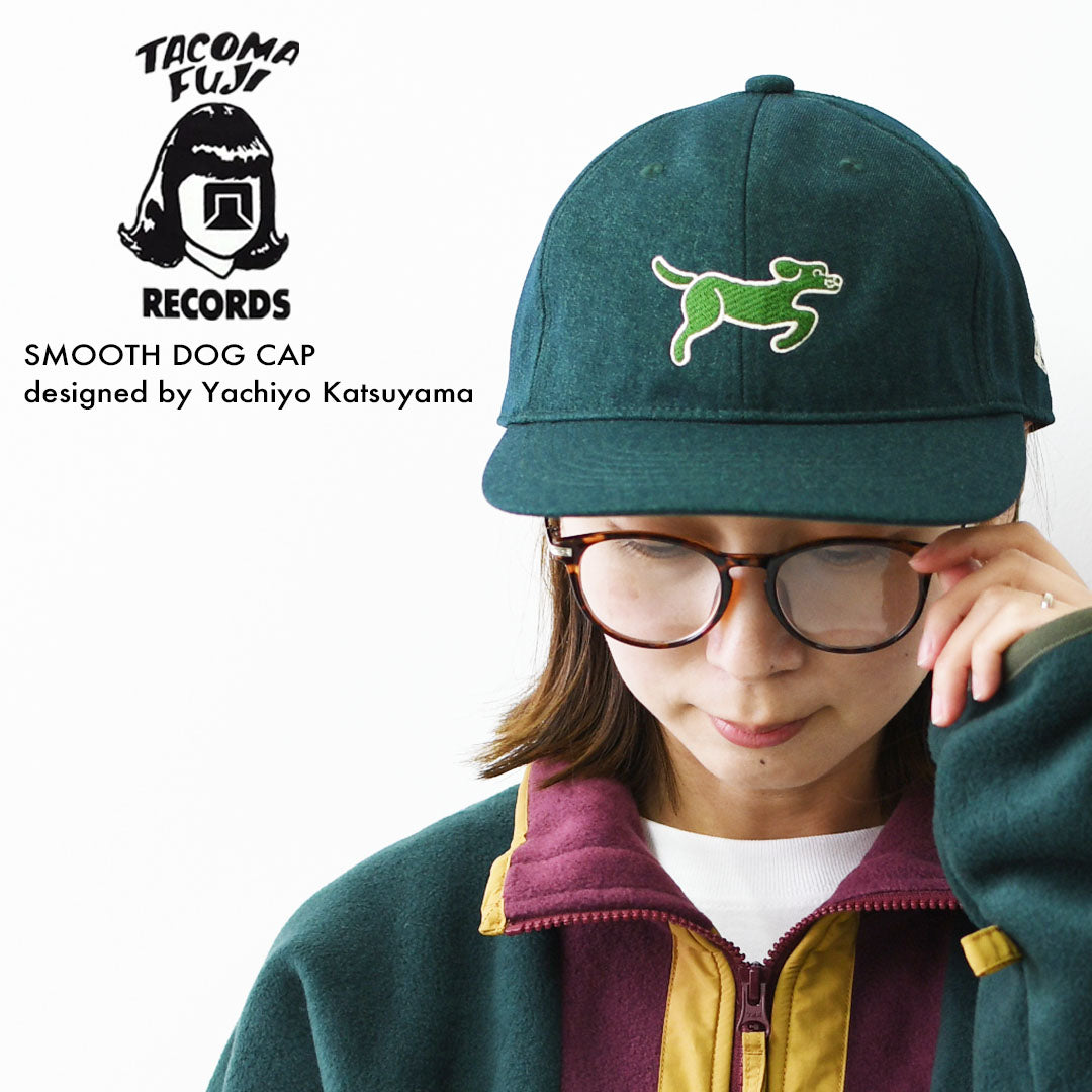 TACOMA FUJI RECORDS [タコマフジレコード] SMOOTH DOG CAP designed by Yachiyo Katsuyama [TCM26-023] ロゴキャップ・ベースボールキャップ・刺繍・GREEN・MEN'S / LADY'S [2026AW]