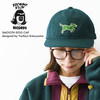 TACOMA FUJI RECORDS [タコマフジレコード] SMOOTH DOG CAP designed by Yachiyo Katsuyama [TCM26-023] ロゴキャップ・ベースボールキャップ・刺繍・GREEN・MEN'S / LADY'S [2026AW]