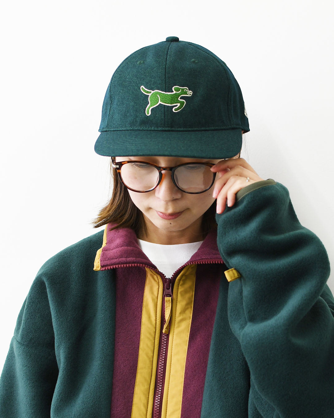 TACOMA FUJI RECORDS [タコマフジレコード] SMOOTH DOG CAP designed by Yachiyo Katsuyama [TCM26-023] ロゴキャップ・ベースボールキャップ・刺繍・GREEN・MEN'S / LADY'S [2026AW]