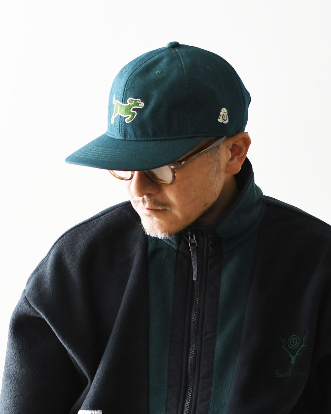TACOMA FUJI RECORDS [タコマフジレコード] SMOOTH DOG CAP designed by Yachiyo Katsuyama [TCM26-023] ロゴキャップ・ベースボールキャップ・刺繍・GREEN・MEN'S / LADY'S [2026AW]