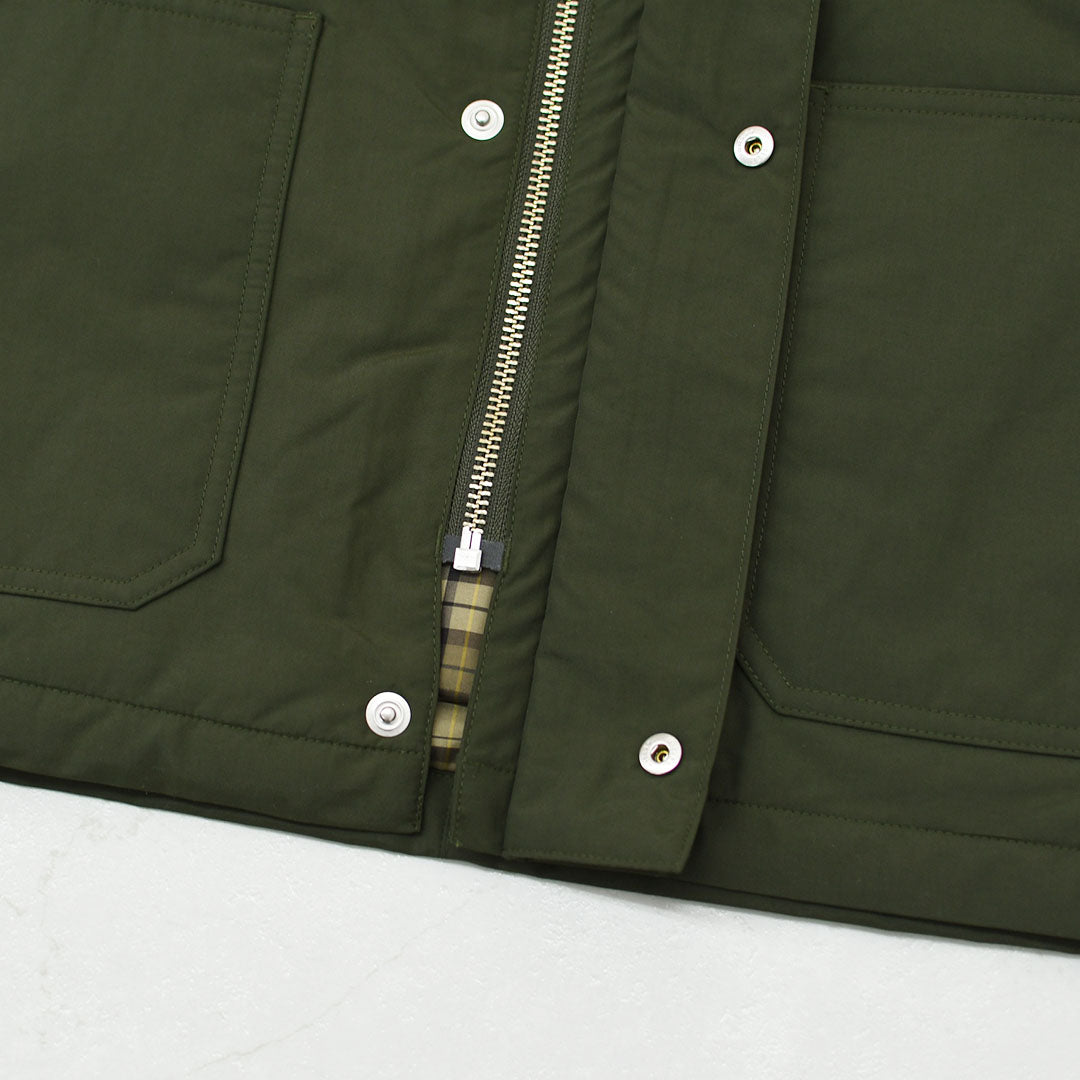 DANTON [ダントン] W Nylon Taffeta Work Jacket [DT-A0808STV] ナイロンタフタワークジャケット・ワークジャケット・コーデュロイ襟・ナイロンタフタ・おしゃれジャケット・LADY'S [2026AW]