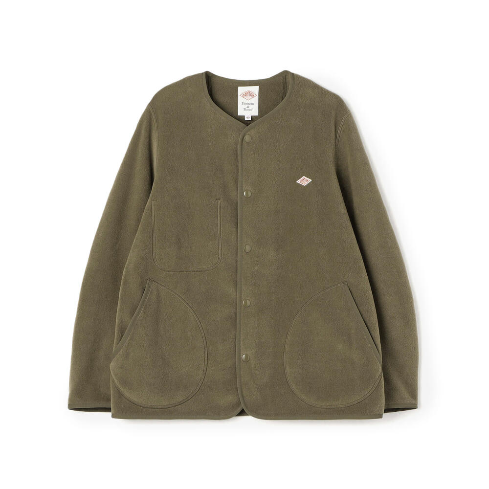 DANTON [ダントン] M FLEECE COLLARLESS JACKET [JD-8939] フリースカラーレスジャケット・フリースジャケット・アウター・メンズ・男性用・MEN'S [2025AW]