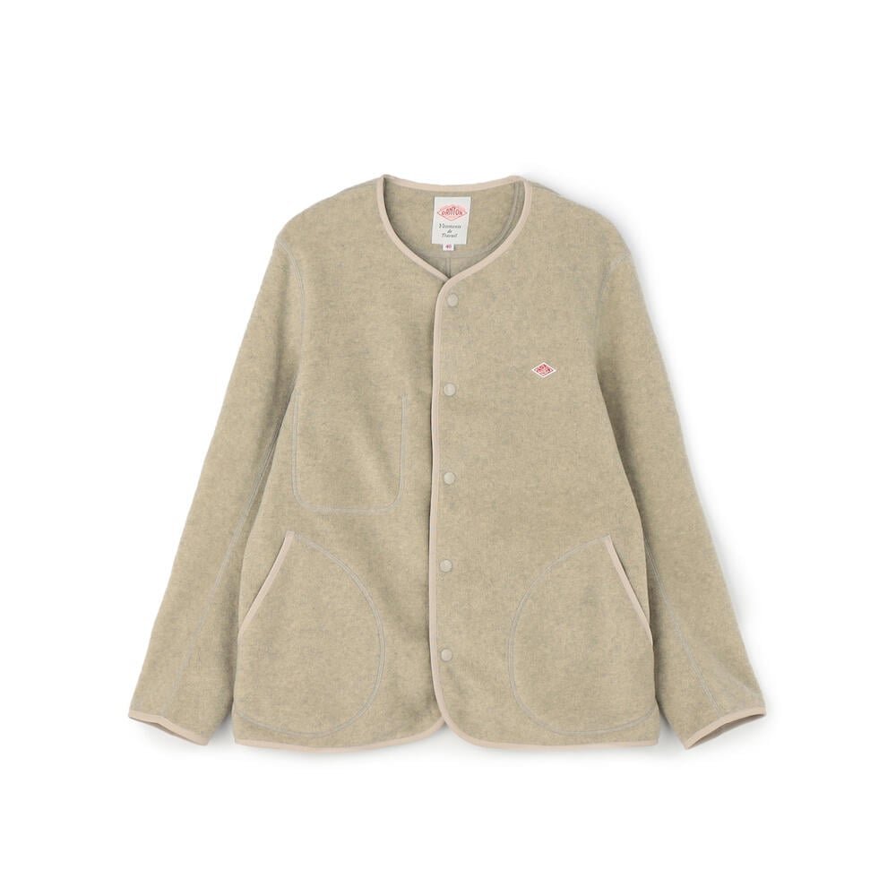 DANTON [ダントン] M FLEECE COLLARLESS JACKET [JD-8939] フリースカラーレスジャケット・フリースジャケット・アウター・メンズ・男性用・MEN'S [2025AW]