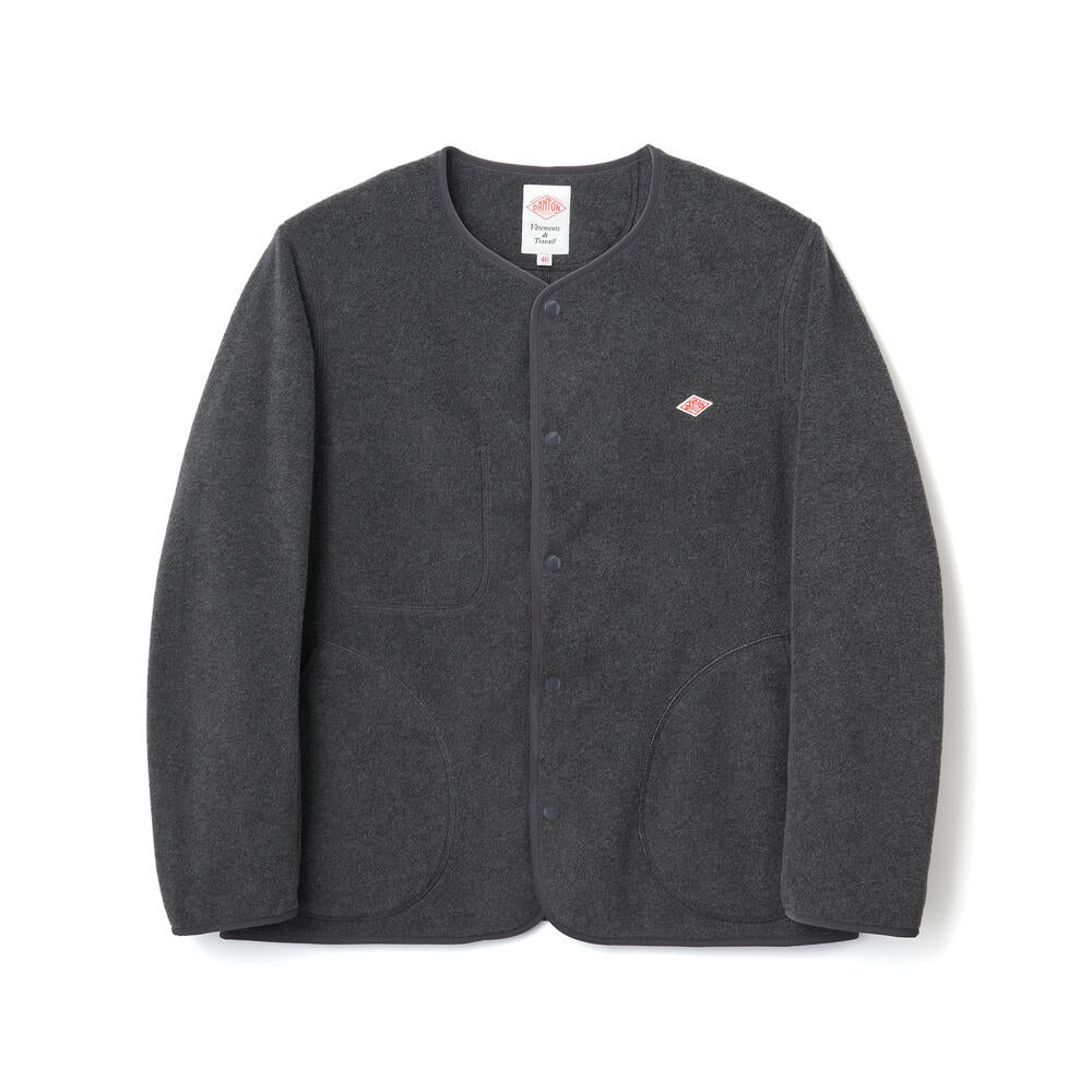 DANTON [ダントン] M FLEECE COLLARLESS JACKET [JD-8939] フリースカラーレスジャケット・フリースジャケット・アウター・メンズ・男性用・MEN'S [2025AW]