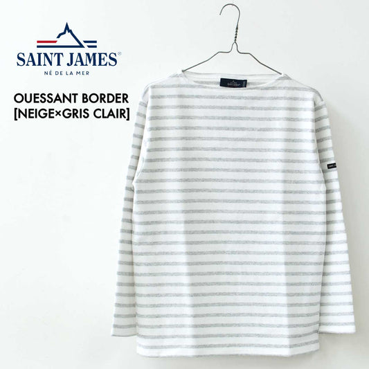 SAINT JAMES [OUESSANT BORDER NEIGE×GRIS CLAIR] [bo-nei-gricl] ウエッソン ボーダー・白×杢ﾗｲﾄｸﾞﾚｰ [2025SS]