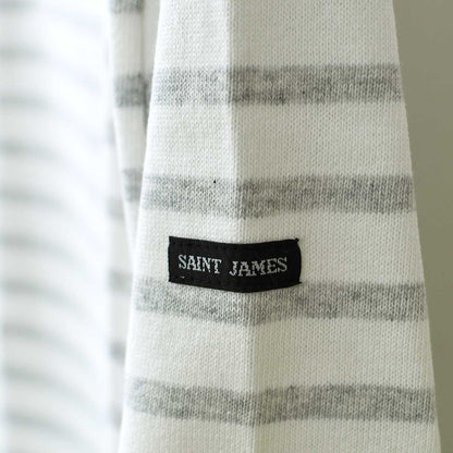 SAINT JAMES [OUESSANT BORDER NEIGE×GRIS CLAIR] [bo-nei-gricl] ウエッソン ボーダー・白×杢ﾗｲﾄｸﾞﾚｰ [2025SS]