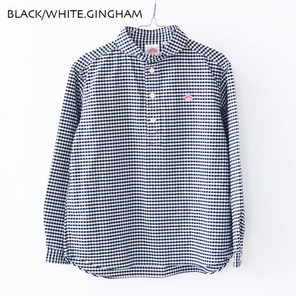 DANTON [ダントン] W OXFORD ROUND COLLAR PULLOVER SHIRT PATTERN [DT-B0281OXP] オクスフォードラウンドカラープルオーバーシャツ [2025SS]
