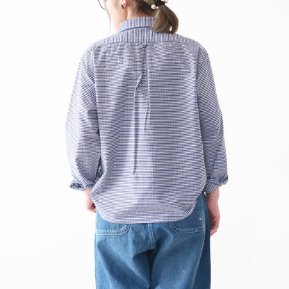 DANTON [ダントン] W OXFORD ROUND COLLAR PULLOVER SHIRT PATTERN [DT-B0281OXP] オクスフォードラウンドカラープルオーバーシャツ [2025SS]