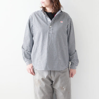DANTON [ダントン] W OXFORD ROUND COLLAR PULLOVER SHIRT PATTERN [DT-B0281OXP] オクスフォードラウンドカラープルオーバーシャツ [2025SS]