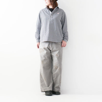 DANTON [ダントン] W OXFORD ROUND COLLAR PULLOVER SHIRT PATTERN [DT-B0281OXP] オクスフォードラウンドカラープルオーバーシャツ [2025SS]