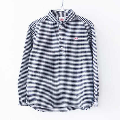 DANTON [ダントン] W OXFORD ROUND COLLAR PULLOVER SHIRT PATTERN [DT-B0281OXP] オクスフォードラウンドカラープルオーバーシャツ [2025SS]