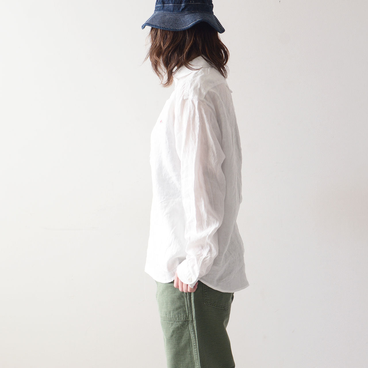 DANTON [ダントン] M L/S LINEN ROUND COLLAR P.O SHIRT [DT-B0282 KLS] 長袖リネンラウンドカラーP.Oシャツ [2024SS]