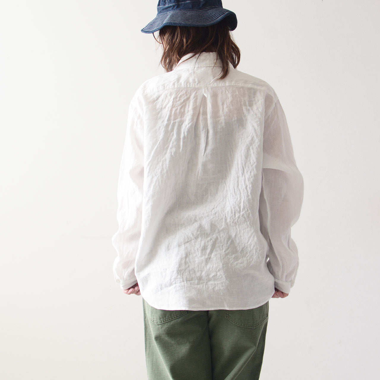 DANTON [ダントン] M L/S LINEN ROUND COLLAR P.O SHIRT [DT-B0282 KLS] 長袖リネンラウンドカラーP.Oシャツ [2024SS]