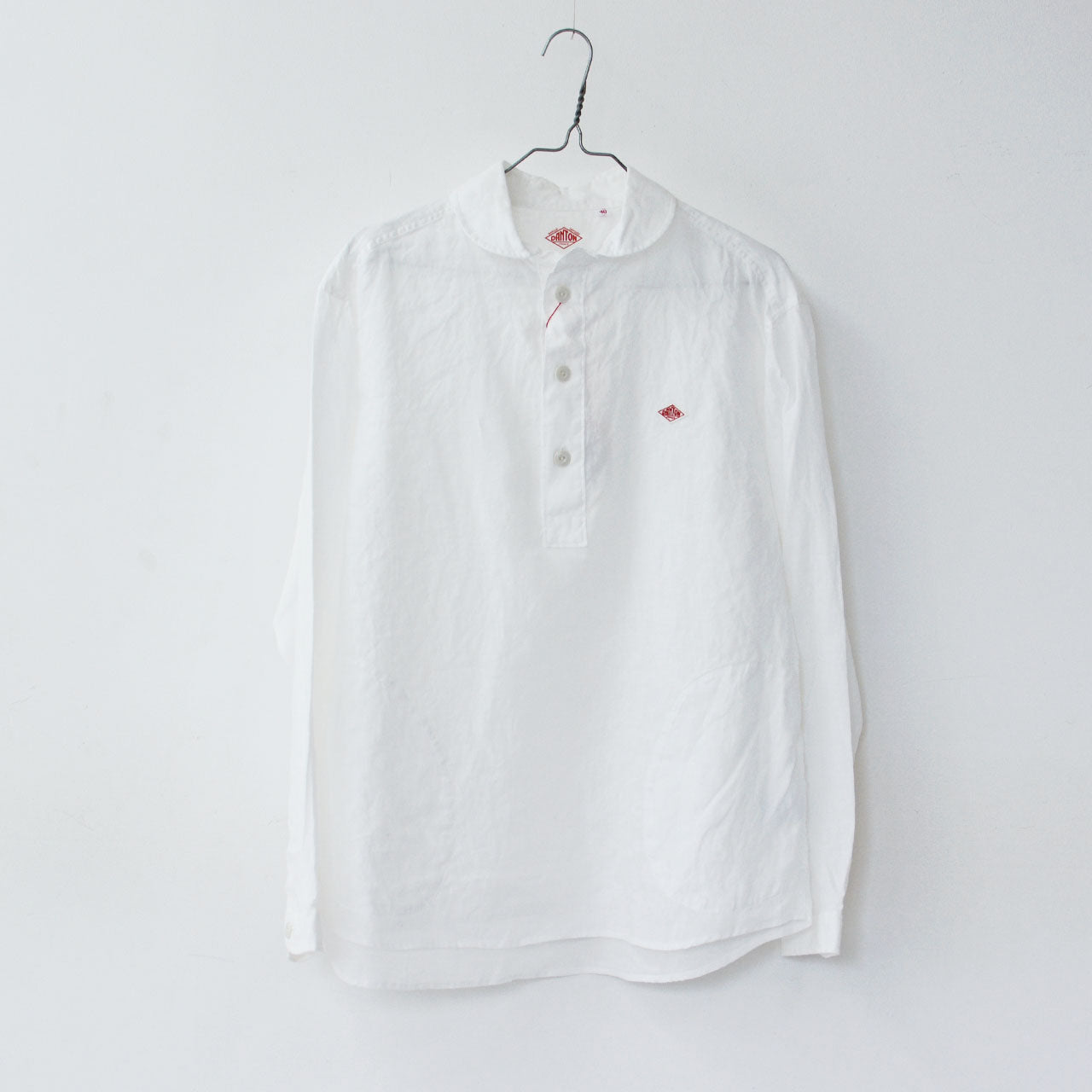 DANTON [ダントン] M L/S LINEN ROUND COLLAR P.O SHIRT [DT-B0282 KLS] 長袖リネンラウンドカラーP.Oシャツ [2024SS]