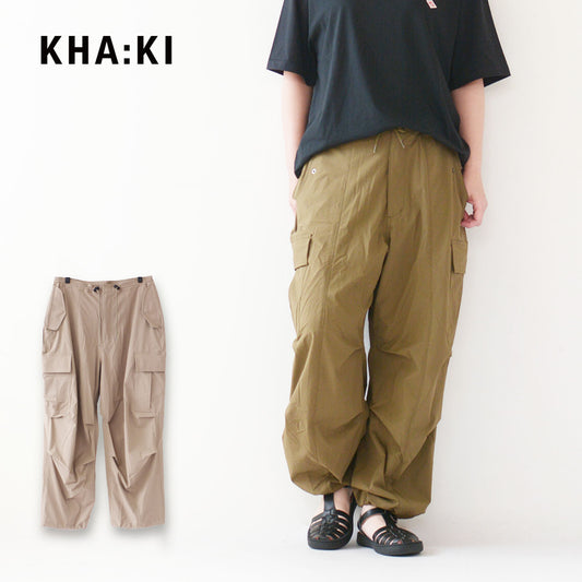 KHA:KI [カーキ] AIR RIP OVAL TROUSERS [MIL24HPT3203] エアリップオーバルトラウザーズ [2024SS]