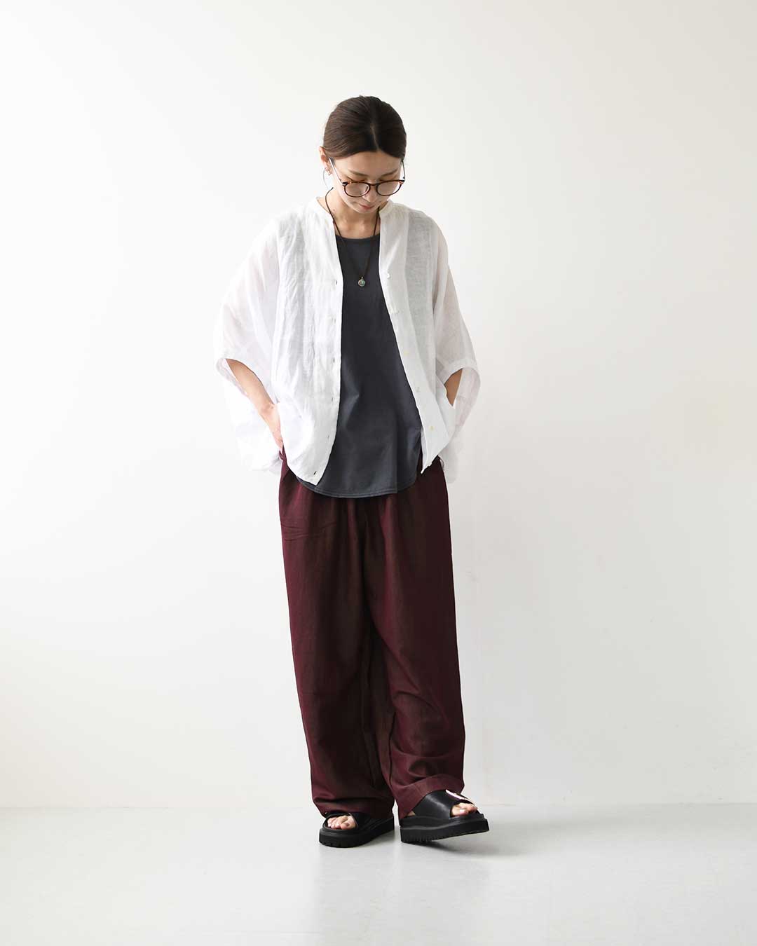 KHA:KI [カーキ] 2TUCK EASY PANTS [MIL-26SPT3260] 2タックイージーパンツ・ワイドイージーパンツ・接触冷感機能・柔らか素材・LADY'S [2026SS]