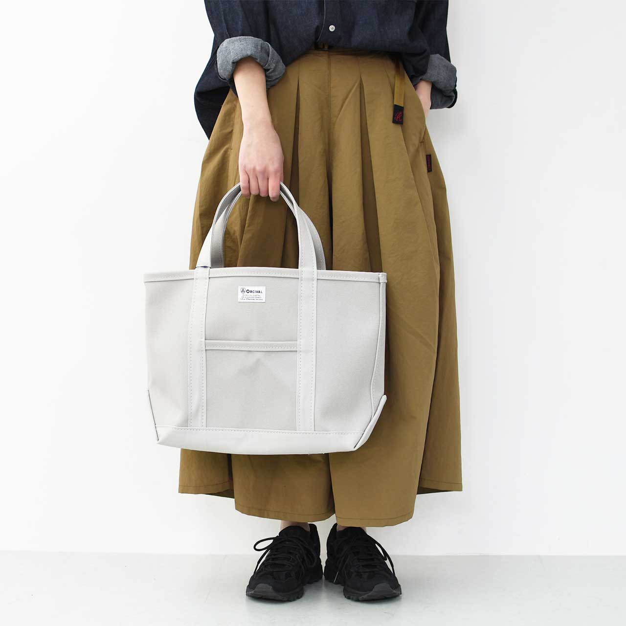 ORCIVAL[オーチバル・オーシバル] CANVAS TOTE BAG MEDIUM-SOLID- [OR-H0284KWC-S] キャンバストートバッグ ミディアム [2025AW]