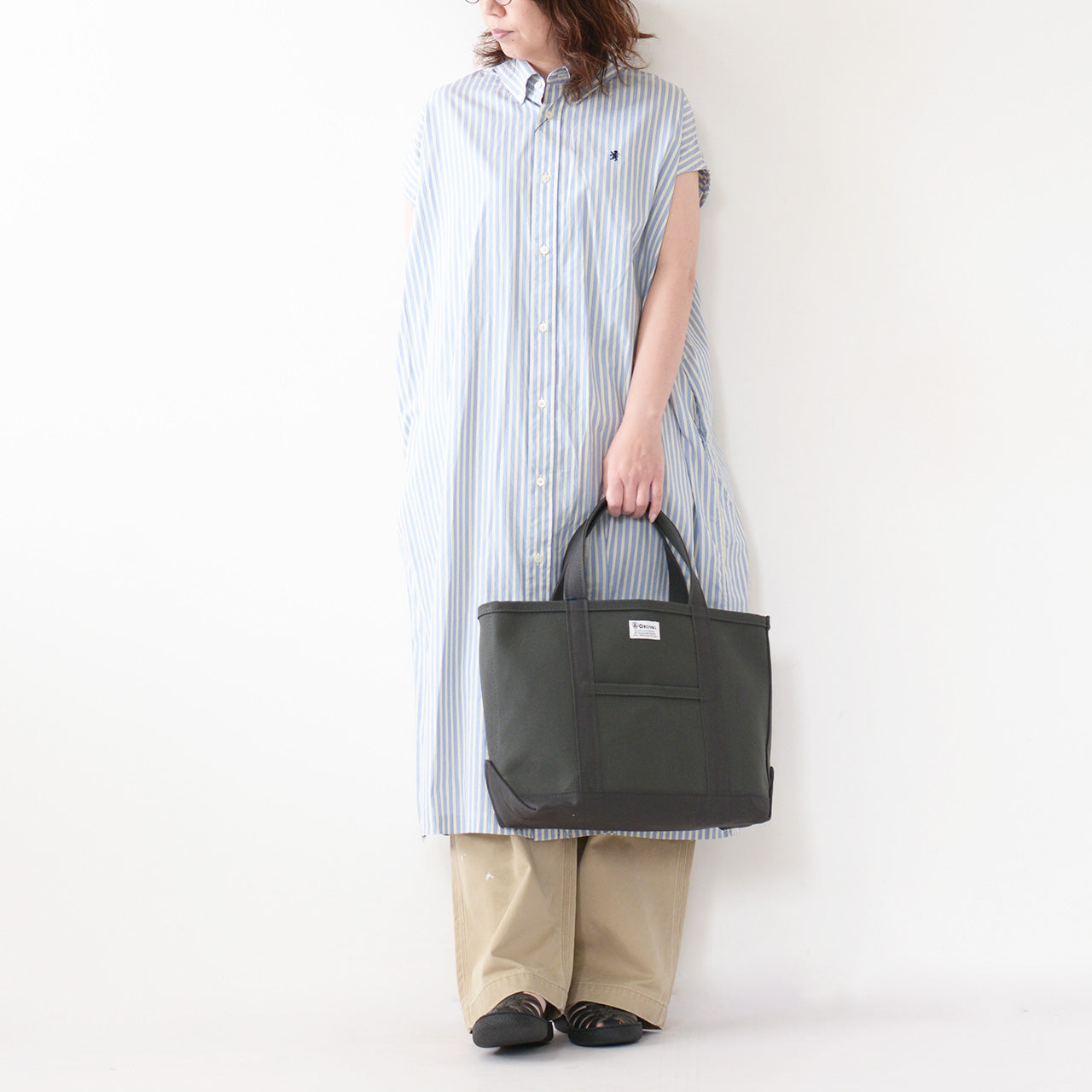 ORCIVAL[オーチバル・オーシバル] CANVAS TOTE BAG MEDIUM-SOLID- [OR-H0284KWC-S] キャンバストートバッグ ミディアム [2025AW]