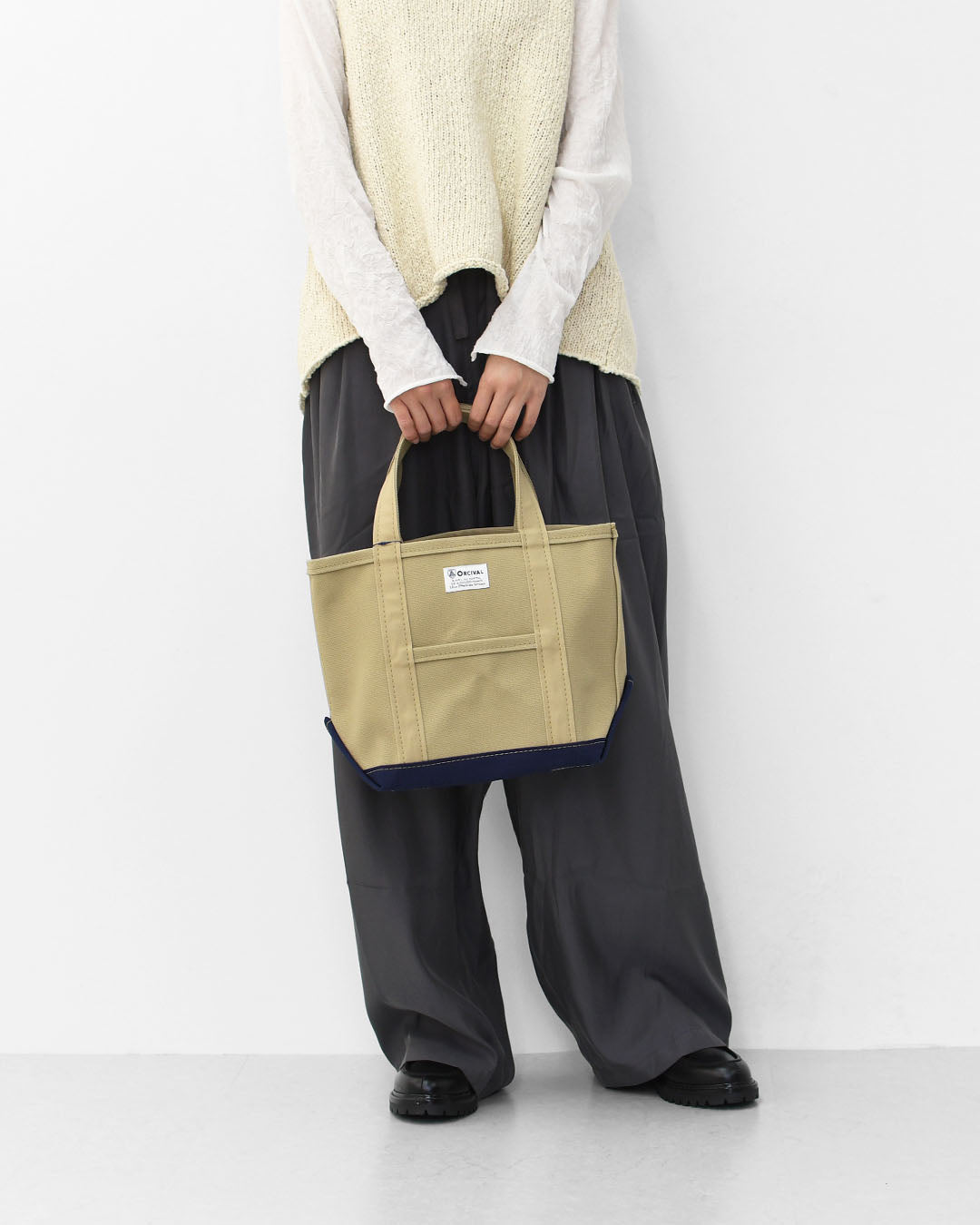 ORCIVAL[オーチバル・オーシバル] CANVAS TOTE BAG SMALL-BY COLOR- [OR-H0285KWC-B] キャンバストートバッグ スモール [2025AW]