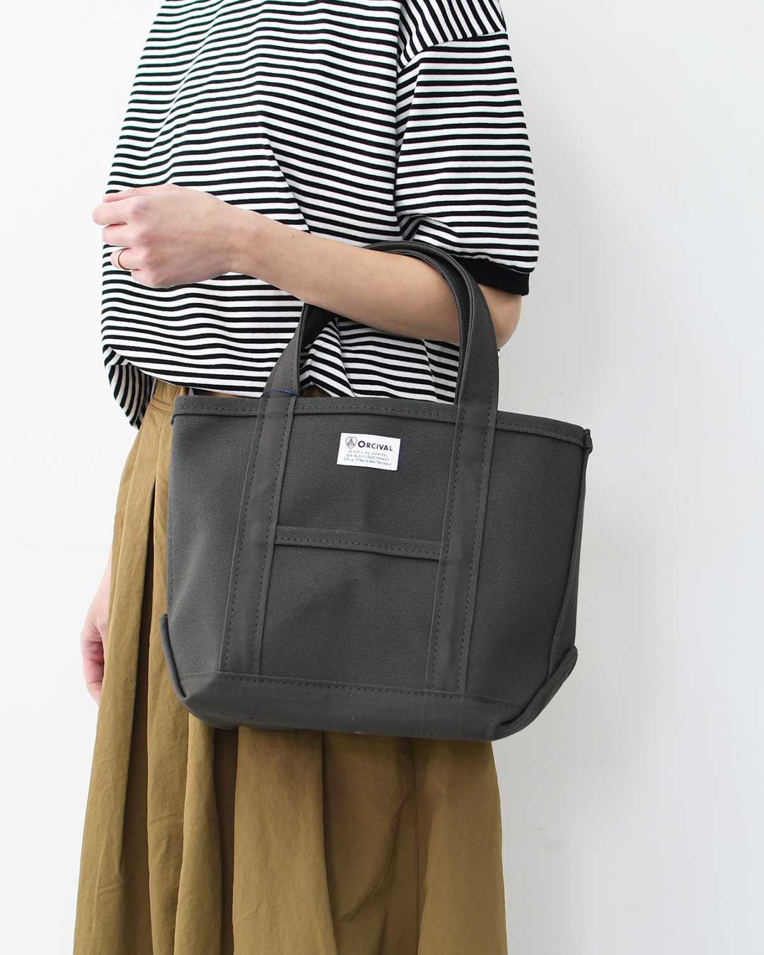 ORCIVAL[オーチバル・オーシバル] CANVAS TOTE BAG SMALL -SOLID- [OR-H0285KWC-S] キャンバストートバッグ スモール ・無地 [2026AW]