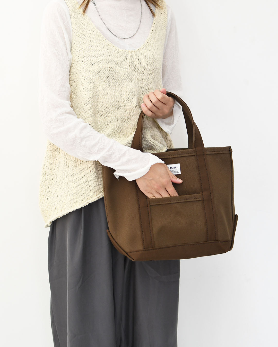 ORCIVAL[オーチバル・オーシバル] CANVAS TOTE BAG SMALL -SOLID- [OR-H0285KWC-S] キャンバストートバッグ スモール ・無地 [2025AW]