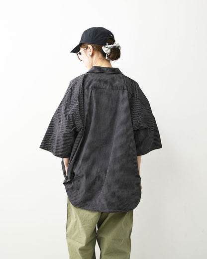 meltum [メルタム] GRAPH CHECK TECH SHIRTS S/S [MTM-SH-0366-26-B] グラフチェックテックシャツ・アクションプリーツ袖・速乾性・軽量・ポリエステル製・半袖・ショートスリーブ・MEN'S / LADY'S [2026SS]