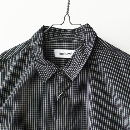 meltum [メルタム] GRAPH CHECK TECH SHIRTS S/S [MTM-SH-0366-26-B] グラフチェックテックシャツ・アクションプリーツ袖・速乾性・軽量・ポリエステル製・半袖・ショートスリーブ・MEN'S / LADY'S [2026SS]