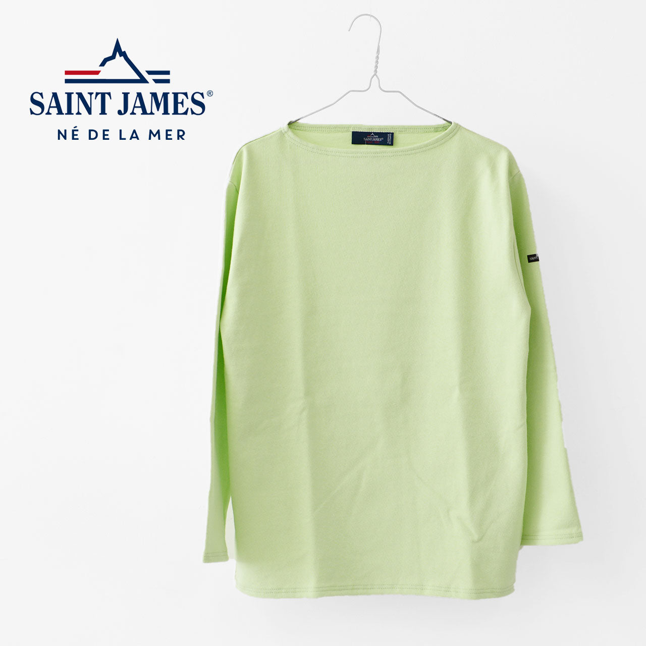 SAINT JAMES  [OUESSANT SOLID - PLUCHE]  [sol-plu] ウエッソン ソリッド（無地）・プルシェグリーン  [2024SS]